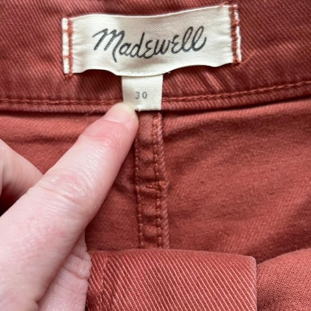 Madewell Salmon Pink Denim Cotton Loose Vintage Fit Sz 10 - Picture 2 of 4